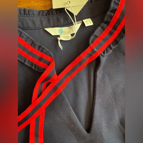 NWT Boden Annette Ponte Navy & Red Dress w 3/4 Sleeves Sz 10 US Dress like Kate! - Picture 6 of 15